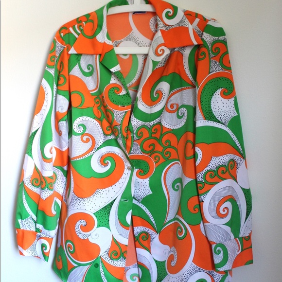 Vintage 70s button up 🕺🪩 - Picture 1 of 7